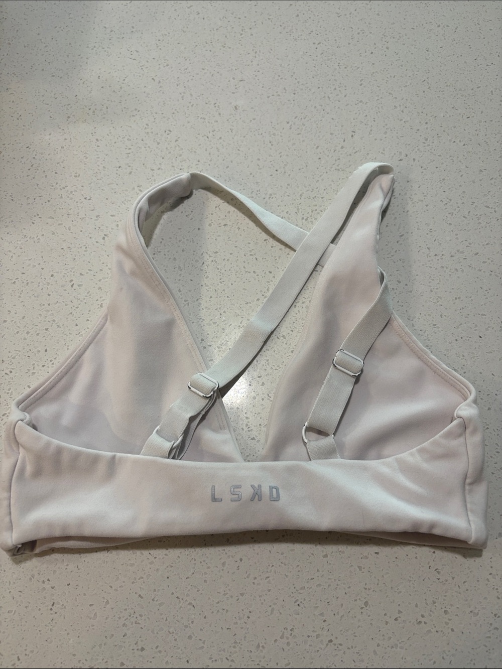 LSKD x Cass Olholm White Nimble Sports Bra